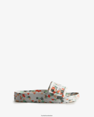 Hunter Boots Österreich - Hunter Bloom-Marmorrutschen Frauen F6V84F286 Weiß