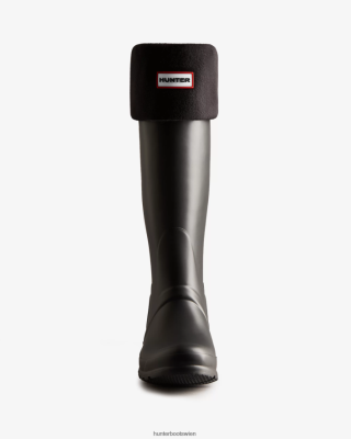 Hunter Boots Österreich - Hunter Breite, hohe Stiefelsocken mit Bündchen aus recyceltem Fleece Frauen F6V84F487 Schwarz