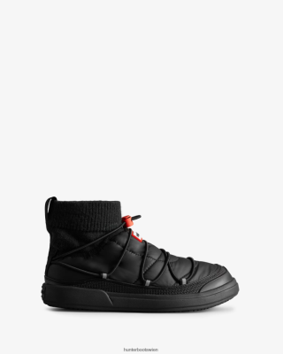 Hunter Boots Österreich - Hunter Ein-/ausisolierter Slipper-Schnürstiefel Frauen F6V84F301 Schwarz