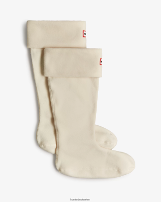Hunter Boots Österreich - Hunter Hohe Stiefelsocken mit Bündchen aus recyceltem Fleece Männer F6V84F373 Weiß