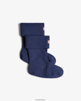 Hunter Boots Österreich - Hunter Kurze Stiefelsocken mit Bündchen aus recyceltem Fleece Männer F6V84F478 Marine