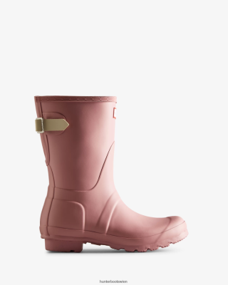 Hunter Boots Österreich - Hunter Kurze, hinten verstellbare Regenstiefel Frauen F6V84F154 getuftetes Lila/weicher Sand