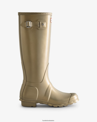 Hunter Boots Österreich - Hunter Nebula hohe Regenstiefel Frauen F6V84F166 blasses Gold