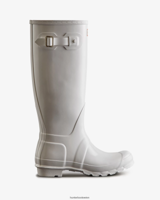 Hunter Boots Österreich - Hunter Originale hohe Glanz-Gummistiefel Frauen F6V84F223 Weiß