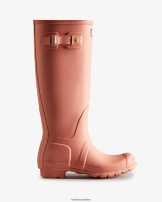 Hunter Boots Österreich - Hunter Originale hohe Regenstiefel Frauen F6V84F187 raues Rosa