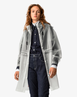 Hunter Boots Österreich - Hunter Play wasserdichter Parka aus transparentem Vinyl Frauen F6V84F340 Weiß