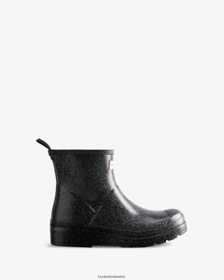 Hunter Boots Österreich - Hunter Spielen Sie kurze Starcloud-Glitzer-Gummistiefel Frauen F6V84F28 Schwarz