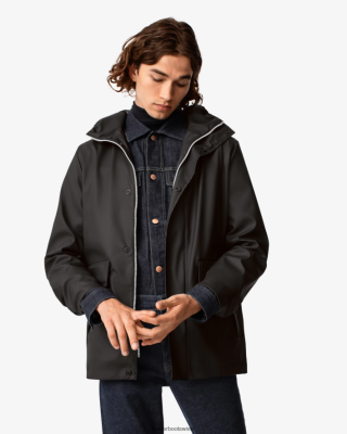 Hunter Boots Österreich - Hunter leichte wasserdichte Regenjacke Männer F6V84F601 Schwarz