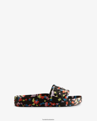 Hunter Stiefel Gefüttert - Hunter Bloom-Marmorrutschen Frauen F6V84F108 Schwarz