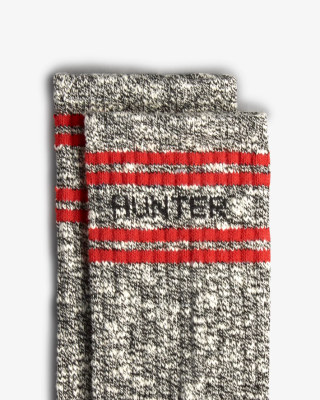 Hunter Stiefel Gefüttert - Hunter Hohe College-Mouline-Socken mit Markenlogo Frauen F6V84F390 Schwarz