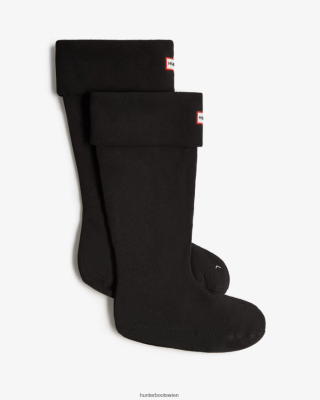 Hunter Stiefel Gefüttert - Hunter Hohe Stiefelsocken mit Bündchen aus recyceltem Fleece Männer F6V84F396 Schwarz