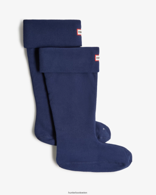 Hunter Stiefel Gefüttert - Hunter Hohe Stiefelsocken mit Bündchen aus recyceltem Fleece Männer F6V84F477 Marine