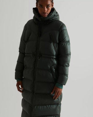 Hunter Stiefel Gefüttert - Hunter Isolierter, langer, gummierter Puffermantel Frauen F6V84F369 arktisches Moosgrün