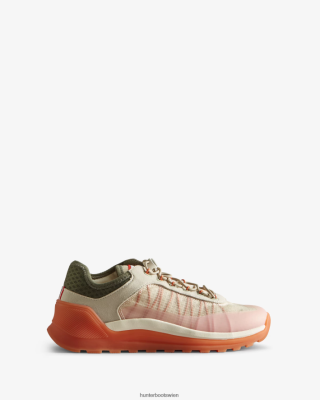 Hunter Stiefel Gefüttert - Hunter Reise-Sneaker Frauen F6V84F114 Schattiertes Weiß/Flechtengrün/Skimming Stone/Korallenton