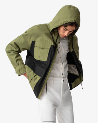 Hunter Stiefel Wien - Hunter Explorer-Jacke aus recyceltem Nylon Männer F6V84F614 Utility-Grün/Schwarz