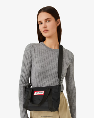 Hunter Stiefel Wien - Hunter Mini-Einkaufstasche aus Nylon mit Clip oben Männer F6V84F461 Schwarz