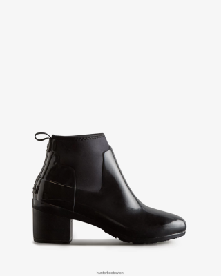 Hunter Stiefel Wien - Hunter Raffinierte Slim-Fit-Glanzstiefel mit mittelhohem Absatz Frauen F6V84F296 Schwarz