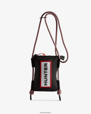Hunter Stiefel Wien - Hunter Reise-Ripstop-Handytasche aus recyceltem Nylon Männer F6V84F377 schwarz/rotes Box-Logo
