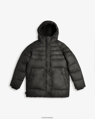 Hunter Stiefel Wien - Hunter Unerschrockene, isolierte mittellange Pufferjacke Frauen F6V84F362 Schwarz