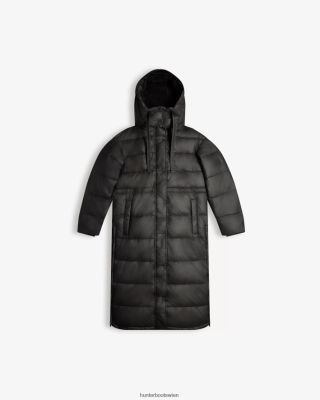 Hunter Stiefel Wien - Hunter Unerschrockener, isolierter langer Puffermantel Frauen F6V84F341 Schwarz