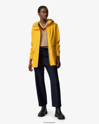 Hunter Stiefel Wien - Hunter leichte wasserdichte Regenjacke Frauen F6V84F338 Gelb